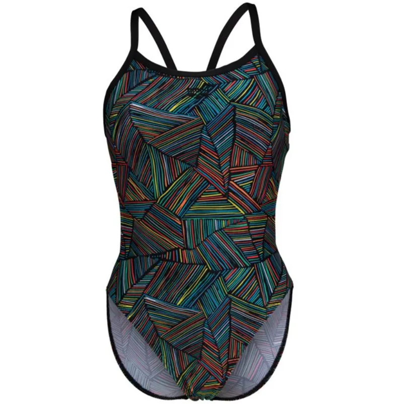 Arena Women's Overview Challenge Back Swimsuit Black/Multi-1
